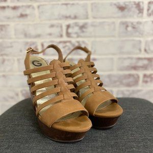 G By Guess Tan Wedges